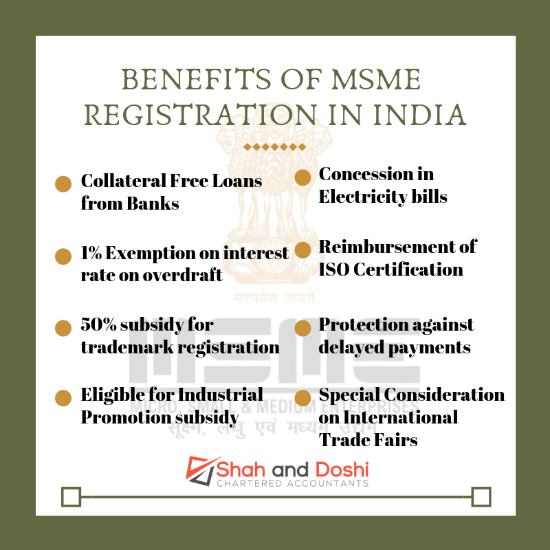 Benefits Of MSME Registration Shah Doshi Chartered Accountants